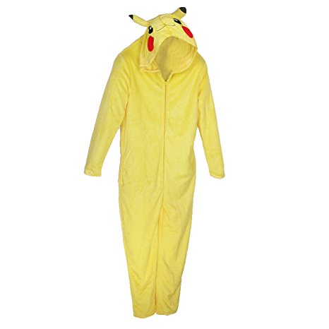 Pokemon Pikachu Costume Zip-up One Piece Hooded Suit