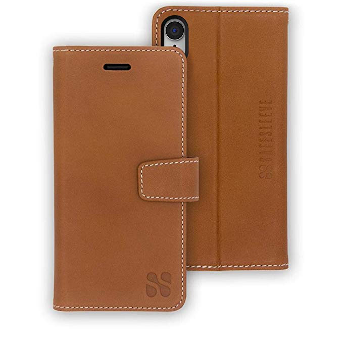 Anti Radiation RFID iPhone Case: iPhone XR ELF & RF Blocking Identity Theft Protection Wallet (Leather)