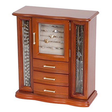 Mele & Co. Richmond Wooden Jewelry Box (Walnut Finish)