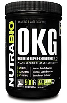 NutraBio OKG Powder (L-Ornithine Alpha Ketoglutarate) - 500 Grams