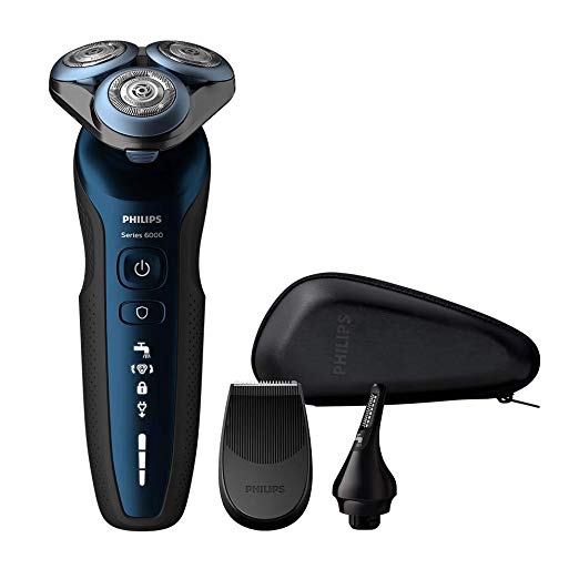 Philips Series 6000 Wet & Dry Men’s Electric Shaver with Precision Trimmer and Nose Trimmer - S6650/48