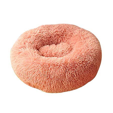 KYCD Pet Bed Super Soft Doughnut Lovely Nest Mat for Cats Puppies and Small Dogs (Size : 50 50 cm)