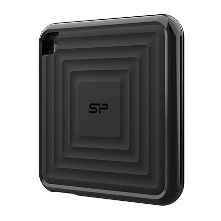 Silicon Power 256GB Portable SSD, Compact Pocket-Size USB 3.2 Gen 2 External Solid State Drive, Up to 540MB/s, PC60 Series