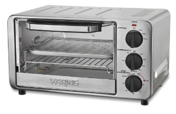 Waring Pro WTO450 Professional Toaster Oven Brushed Stainless Steel