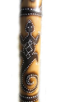 Hand Crafted, Fire Roasted Deluxe Didgeridoo by RiverMan - Lizard