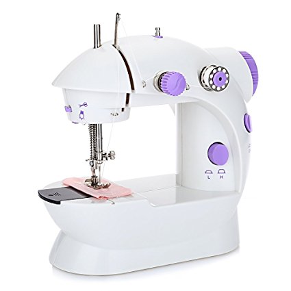 Robolife Mini Portable Double Speed Automatic Thread Sewing Machine with Light US Plug