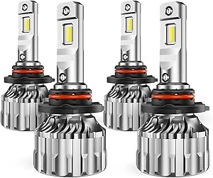 SEALIGHT 9005 9006 Fog Light Bulbs, 56,000LM Super Bright Dual Beam HB3 H9 Fog Light Bulbs Combo for ATV/UTV, Plug and Play, Pack of 4