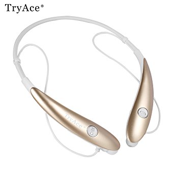 TryAce HV-900 Wireless Music A2DP Stereo CSR Bluetooth 4.0 Headset Universal Vibration Lightweight Neckband Style Headphone Earphone for iPhone Samsung Note,iPad,Android Tablet