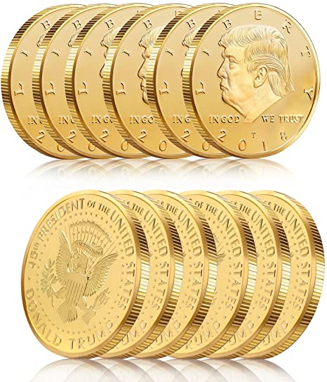 12Pack-Donald Trump Gold Coin Token 2018 Gold Plated Collectible 45th President of the United States Original Design