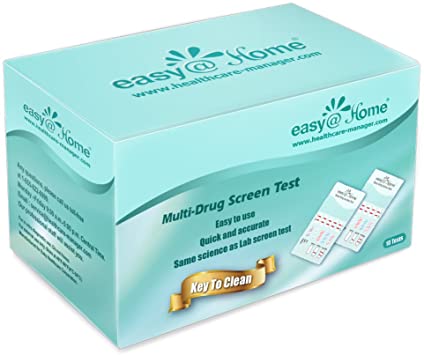 10 Pack Easy@Home 10 Panel Instant Drug Test Kits - Testing Marijuana (THC), Opiate(OPI 2000), Cocaine(COC), AMP, BAR, BZO, MDMA, MET, MTD, PCP - Urine Dip Drug Testing -#EDOAP-3104