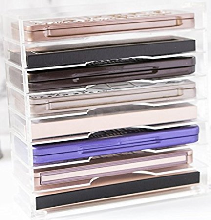 Premium Acrylic Makeup Organizer by Skin Radiance. Large 8 Tier Acrylic Palette Organizer Perfect Solution for your Makeup Storage Needs. Satisfaction Guarantee or your Money Back.