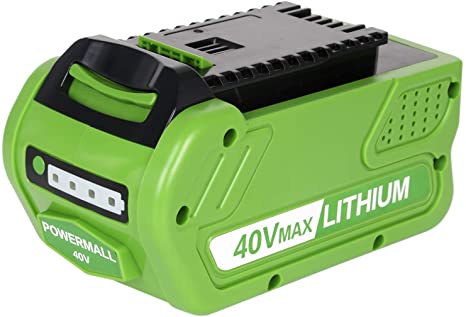 Powermall 40V 5.0Ah Lithium Battery Compatible with Greenworks G-Max Tool, 29472 29462 29252 20202 22262, Not for Gen 1
