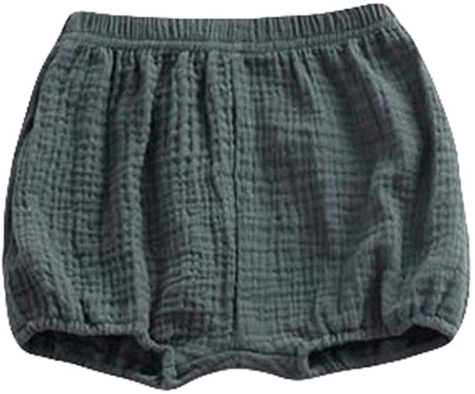 LOOLY Baby Bloomers Unisex Baby Girls Boys Cotton Linen Blend Shorts