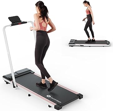 DeerRun 3 in 1 Folding Treadmills for Home, 3.0HP Powerful and Quiet Motor Under Desk Treadmill, 300 lbs Capacity Foldable Treadmill with Remote Control and Space Saving, Free Installation