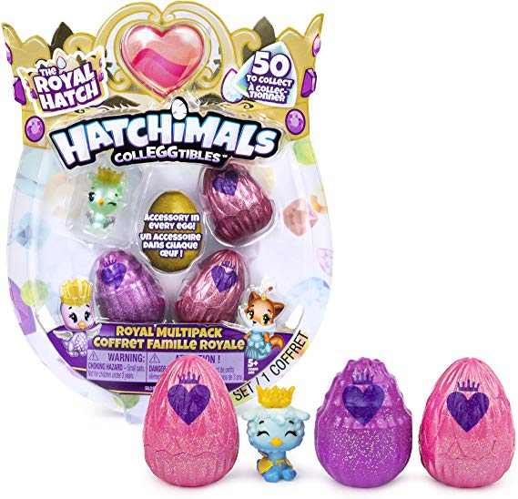 Hatchimals Colleggtibles, Royal Multipack with 4 & Accessories, For Kids Aged 5 & Up (Styles May Vary)