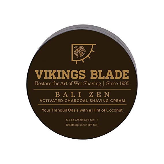 VIKINGS BLADE Activated CHARCOAL Anti-Ageing Luxury Shaving Cream (Bali Zen)