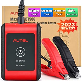 Autel MaxiBAS BT506 Battery Load Tester, 6V 12V 100-2000 CCA Battery Analyzer, Top Accuracy Adaptive Conductance, 12V 24V Cranking/Charging Test via APP, Digital Battery Diagnostic Tool for All Cars