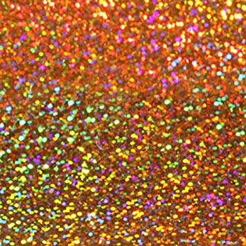 Siser Glitter Heat Transfer Vinyl HTV for T-Shirts 10 by 12 Inches (1 Foot) 3 Precut Sheets (Holographic Gold)