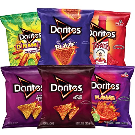 Doritos Hot & Spicy Mix Variety Pack, 40 Count