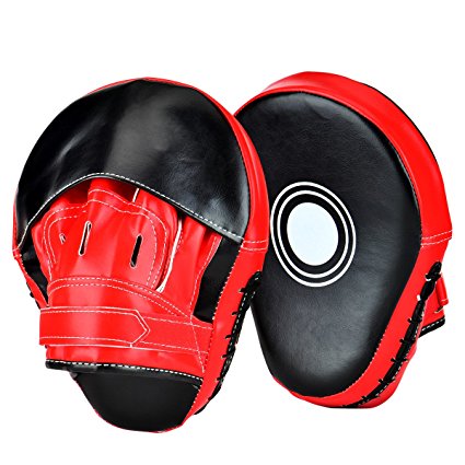 Wuudi New Item Essential Curved Boxing Gloves MMA Punching Mitts for Kickboxing, Muay Thai, Sparring