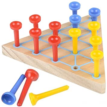 Gamie Peg Game for Kids, Set of 2, Fun Board Games for Kids and Adults, Made Wood and Plastic, Kids’ Learning Toys for Boys and Girls, Unique Games for Family Game Night