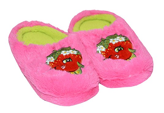 Shopkins Girls Embroidered Plush Clog Slippers