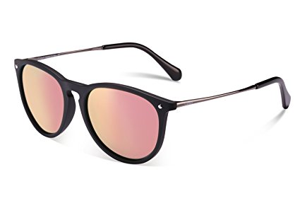 Carfia Vintage Polarized Sunglasses for Women, 100% UV400 Protection