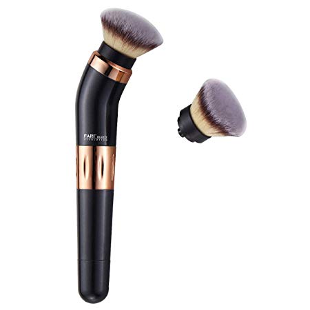 FARI Electric Rotating Makeup Brush, 360 Degree Rotary Cosmetic Brush with Premium Synthetic Foundation and Blush Heades, 2 Brush Heads Included