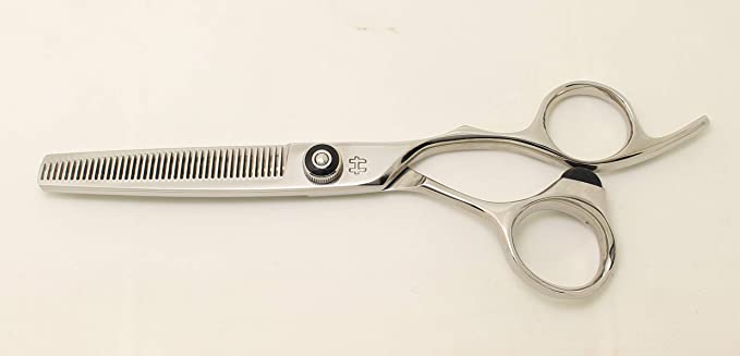 Hitachi Pro Japanese Stainless Steel Professional Thinning Shears-Scissors/Texturizing & Haircut Thinning/Aircraft Alloy Handle/40 Hair Cutting Teeth/Salon/Stylist/Cosmetology/Barber-6.0"- Right Hand