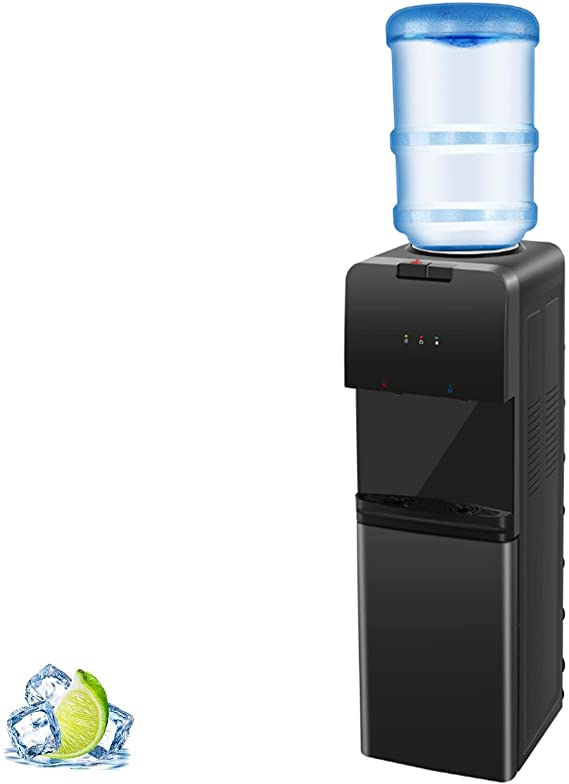 R.W.FLAME Water Cooler Dispenser Top Loading,Water Dispenser,Hot & Cool Water ,Child Safety Lock，Black