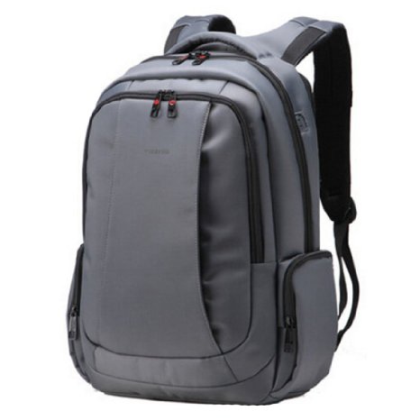 Slim Business Laptop Backpack Unisex 2016 New Arrival Advanced Design with Lots of Pockets Professional Quality Waterproof Stylish and Lightweight in Grey