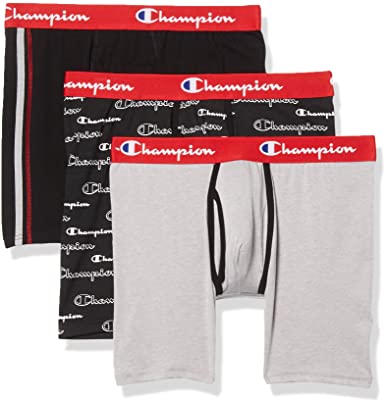 Champion Men's Everyday Comfort Cotton Stretch Boxer Briefs 3-Pack