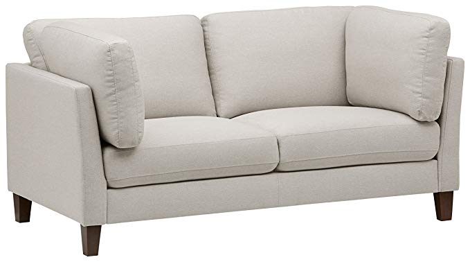 Rivet Midtown Removable Cushion Modern Sofa, 68.5"W, Cream