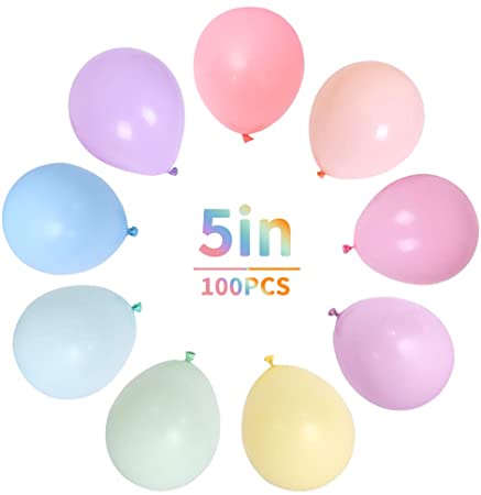 5 Inch Mini Multicolored Party Pearl Balloons,200pcs Mixed Colored Macaron Latex Balloons for Birthday Wedding Engagement Anniversary Christmas Festival Picnic or any Friends & Family Party Decoratios
