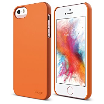 iPhone SE case, elago [Slim Fit 2][Soft Feel Orange] - [Light][Minimalistic][True Fit] - for iPhone SE/5/5S