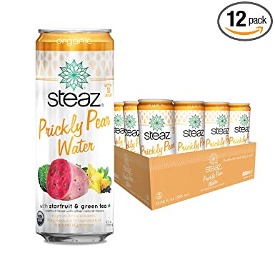 Steaz Prickly Pear Water with Starfruit and Green Tea