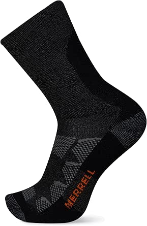 Merrell Men's and Women's MOAB Hiking Mid Cushion Socks - Moisture Wicking & Arch Support