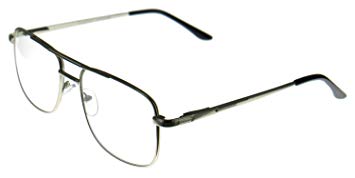 Aloha Eyewear Tek Spex 8004 Unisex Progressive No-Line Aviator Bifocal Reader Glasses (Gunmetal  2.50)