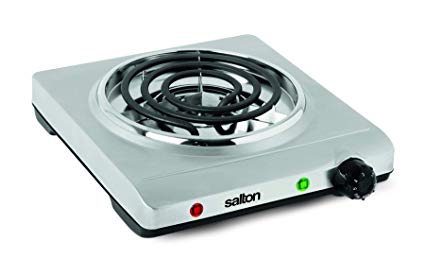 Salton THP-517 Electric Single-Coil Cooking Range, Stainless Steel
