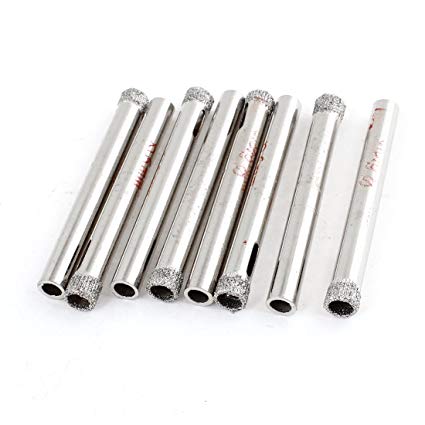 Sourcingmap a13112000ux0417 6mm Diamond Coated Drill Bit Ceramic Glass Hole Saws (8 Pieces)