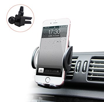 Cell Phone Holder, Budget&Good Universal Smartphones Air Vent Mount Holder Cradle With Quick Release Button for iPhone 6S Plus 6,iPod Touch,Samsung Galaxy S7 Note 3,Nexus,Nokia,LG,HTC and GPS devices