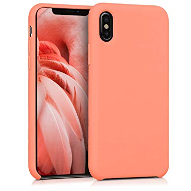 kwmobile TPU Silicone Case for Apple iPhone X - Soft Flexible Rubber Protective Cover - Coral