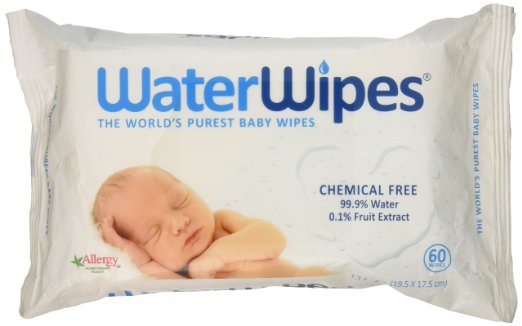 WaterWipes Baby Wipes, 60 Count (pack of 2) by DermaH2O