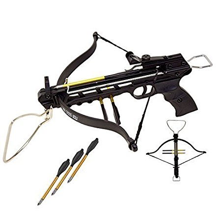 Rogue 80 lbs Aluminum Pistol Crossbow with Build-in Arrow Holder