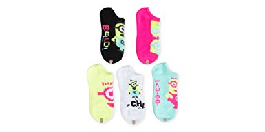 Universal Women's Despicable Me 5 Pack No Show Socks