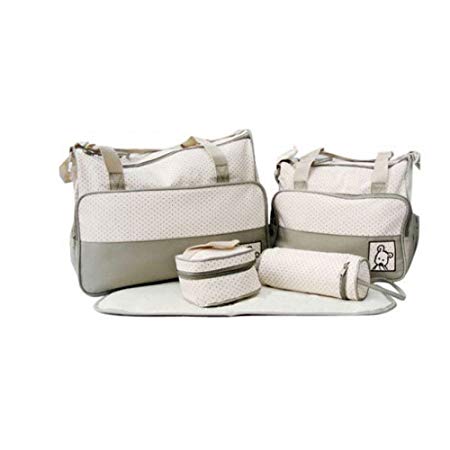In 5 Colours, 5 Piece Baby Changing Bag - Khaki