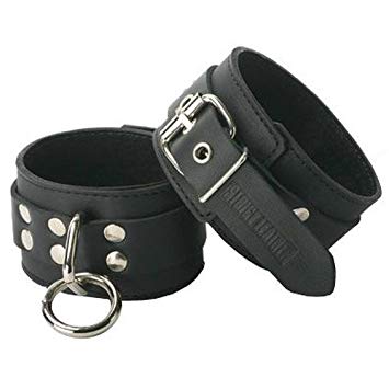 Strict Leather Suede Lined Bondage Cuffs, Wrist