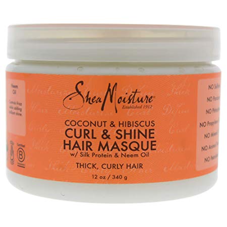 Shea Moisture Coconut & Hibiscus Hair Masque, 12 Ounce