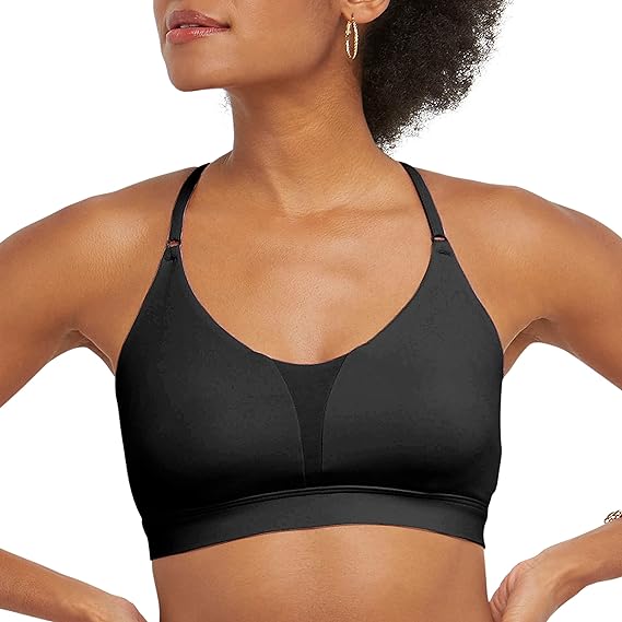 Champion Women's Sports Bra, Soft Touch, Moisture Wicking, Light Support Sports Bra for Women