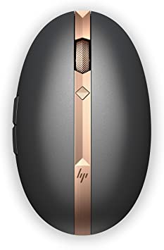 HP Ash Copper Spectre 700 Wireless Bluetooth Rechargeable Mouse with Blue LED, 800 1200 1600 DPI Switching, 4 Way Scrolling, Pair with Up to 4 Devices